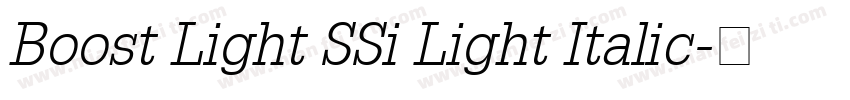 Boost Light SSi Light Italic字体转换